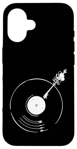 Hülle für iPhone 16 Vinyl-Schallplatte, Retro-Musik, Vintage-Stil, Geschenk für DJ von DJs Gifts Apparel