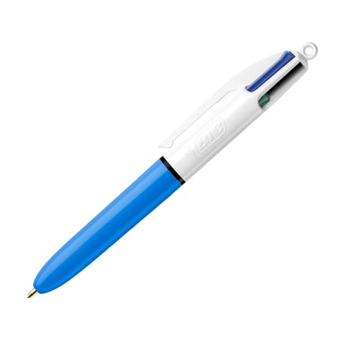 BIC 4-farbige Mini-Stifte mit einziehbarem Design, 12 cm, Mini-Größe, mehrfarbiger Stift mit vier sortierten lebendigen Tinten, mehrfarbige Stifte, All-in-One, für Schule, Büro und Farbkodierung (1 von DLM Direct