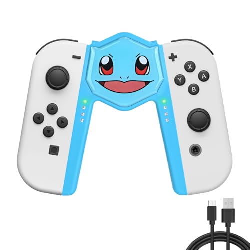 DLseego Griffe für Switch/Switch OLED Joycon,Joycon Grip Controller Tragbarer V-förmiger Griff Plug and Play,Lovely Poke Elf Portable Joycon Switch Charging Grip and 1 Type C Cable,Blaue Schildkröte DLseego Griffe für Switch/Switch OLED Joycon,Joycon Grip Controller Tragbarer V-förmiger Griff Plug and Play,Lovely Poke Elf Portable Joycon Switch Charging Grip and 1 Type C Cable,Blaue Schildkröte von DLseego