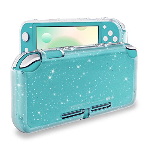 DLseego Hülle Kompatibel mit Switch Lite 2019,HD Clear Bling Weiche TPU Case mit Stoßfestem und Kratzfestem Protective Case Cover für Switch Lite Konsole - Crystal Glitter von DLseego