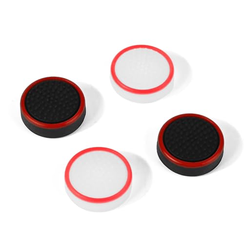 DLseego Thumbstick Kappen für Playstation Portal, weiche Silikon Anti-Rutsch Joystick Grip Caps, 4 Daumen Grip Cover kompatibel mit Playstation Portal Remote Player,Schwarz Rot von DLseego