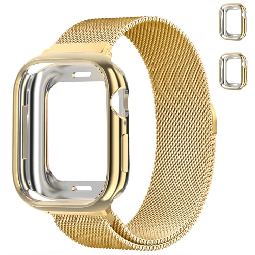 Milanaise Ersatzarmband+Schutzhülle für Apple Watch Armband 40mm 42mm 41mm 44mm 46mm 45mm 49mm Damen/Herren,Magnet Edelstahl Milanese Loop Metall Band+Hülle für Apple Watch SE/2 10 9 8 7 6 5 4 Ultra Milanaise Ersatzarmband+Schutzhülle für Apple Watch Armband 40mm 42mm 41mm 44mm 46mm 45mm 49mm Damen/Herren,Magnet Edelstahl Milanese Loop Metall Band+Hülle für Apple Watch SE/2 10 9 8 7 6 5 4 Ultra von DMVEIMAL