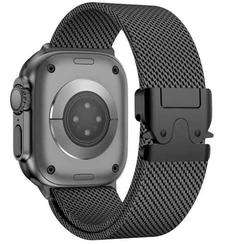 Milanese Loop Armbänder für Apple Watch Ultra/2 Armband 49mm 46mm 40mm 45mm 44mm 41mm 42mm 38mm Herren Damen,Edelstahl Metall Band Strap für iWatch Series 10 9 8 7 6 5 4 3 SE/2 Apfelband von DMVEIMAL