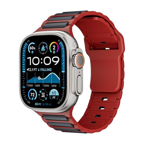 Sportarmband für Apple Watch Armband 49mm 46mm 40mm 45mm 44mm 41mm 42mm 38mm iWatch Band Damen Herren,Zweifarbige Weich Silikon Apfelband Armbänder für Apple Watch Ultra/2 Armband 10 9 8 7 6 5 4 3 SE von DMVEIMAL