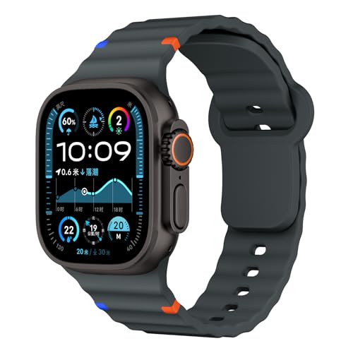 Sportarmband für Apple Watch Ultra 2/Ultra Armband 49mm 46mm 45mm 44mm 42mm 41mm 40mm 38mm iWatch Armbänder Herren Damen,Silikon Apfelband Sport Band für Apple Watch Series 10 9 8 7 6 5 4 3 SE 2nd Sportarmband für Apple Watch Ultra 2/Ultra Armband 49mm 46mm 45mm 44mm 42mm 41mm 40mm 38mm iWatch Armbänder Herren Damen,Silikon Apfelband Sport Band für Apple Watch Series 10 9 8 7 6 5 4 3 SE 2nd von DMVEIMAL