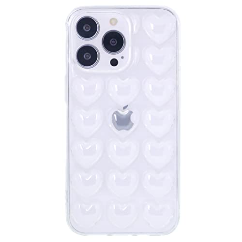 DMaos für iPhone 13 Mini Hülle für Frauen, 3D Pop Blase Herz Niedlich Gel Cover, Nette Girly für iPhone13 Mini 5,4 Zoll - Transparent von DMaos