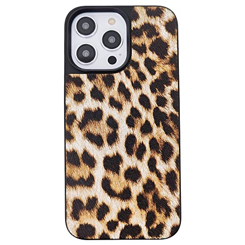 DMaos für iPhone 15 Plus Fall für Frauen, Leoparden-Design Kunstleder Abdeckung, Klassische Mode für iPhone15 Plus 6.7 Zoll - Braun von DMaos