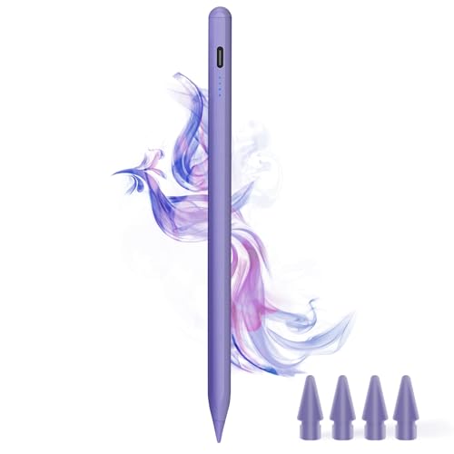 Stylus Pen für iPad 2018-2023 - USB C Schnellladung für iPad Pencil mit Palm Rejection Stift für iPad Kompatibel mit iPad 6/7/8/9/10th, iPad Air 3/4/5th, iPad Mini 5/6th, iPad Pro 11"/12.9"（Violett） von DOGAIN