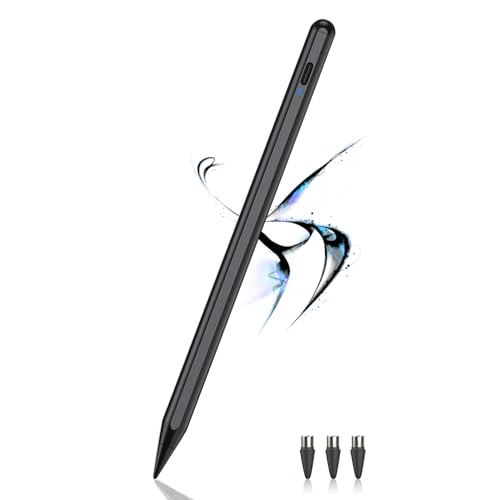 Stylus Stift für Touch Screens POM Feder Magnetic Tablet Stift Type-C Tablet Stylus Pen Kompatibel mit Pad/Pad Pro/Samsung/Lenovo/und Anderen iOS/Android Smartphone und Tablet Geräten (Schwarz) von DOGAIN