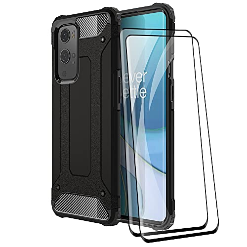 DOINK Panzerhülle Kompatibel mit Samsung Galaxy A22 5G (Not 4G Edition), TPU+PC StoßFest Bumper Hülle [mit 2 Stück Panzerglas Displayschutzfolie ] - Schwarz von DOINK