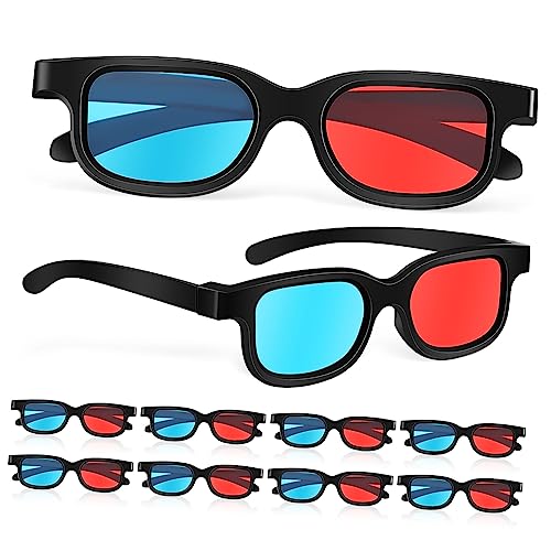 DOITOOL 10 STK 3D-Brille 3 für den Projektor Brille mit Bildschirm rote Brille Linsenbrille fernsehbrille D Brillen Packung Sonnenbrille Plastik schnapsgläser Filmbrille 3D-Game-Brille Abs von DOITOOL