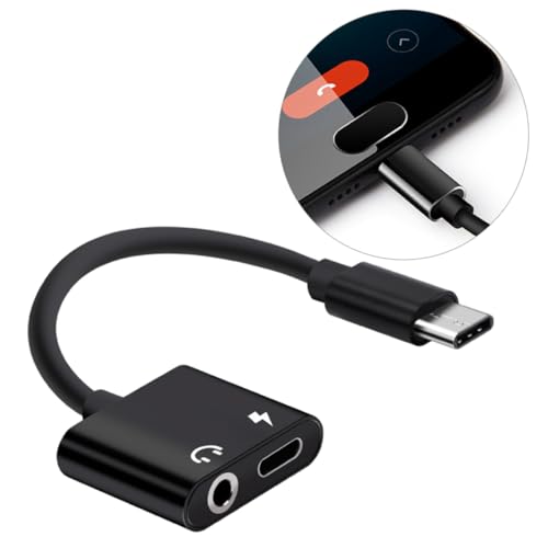 DOITOOL 2 Stück 2 1 Typc-Kabel Kopfhöreradapter Headset-Adapter Kopfhörer-Splitter Mikrofonkabel Headset Adapter kopfhörer Adapter im Adapter Typ-C-Adapter 3,5 mm Typ-C-Adapterkabel Black von DOITOOL