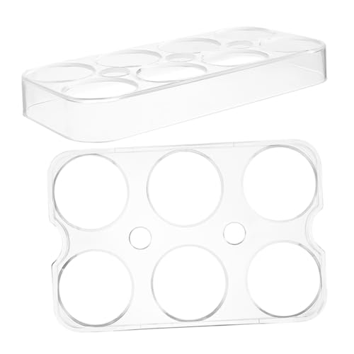 DOITOOL 2st Eierregal Mit Seitentür Eierhalter Ei-kühlschrank-organizer Für Frische Eier Eierablage Kleine Teuflische Eierbehälter Ei-flats-tablett Plastik Transparent von DOITOOL