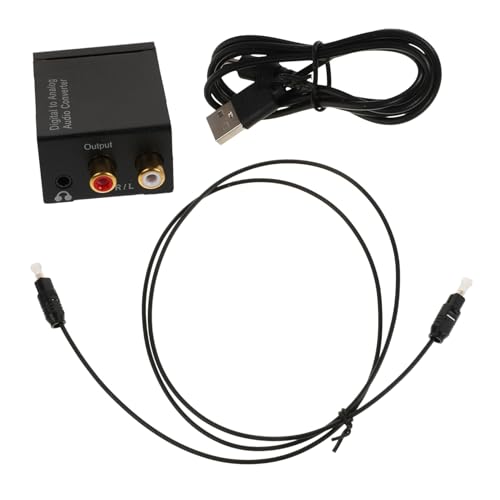 DOITOOL Audiokonverter optisches kabel Digital-Analog-Audio-Konverter analoges Audiozubehör Glasfaser-Audio-Adapter 3,5-Loch-Digitalwandler Analoger Audioadapter DAC-Wandler Plastik Black von DOITOOL