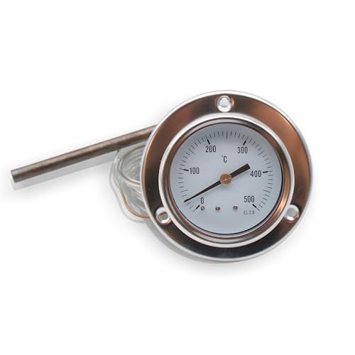 DOJA Barcelona | Holzofen Thermometer | Temperatur 0-500 °C | Bbq thermometer | Thermometer aus Edelstahl für Holzofen | für Küchenthermometer, Grill, Pizzaofen, Fleisch, Ofenthermometer von DOJA Barcelona