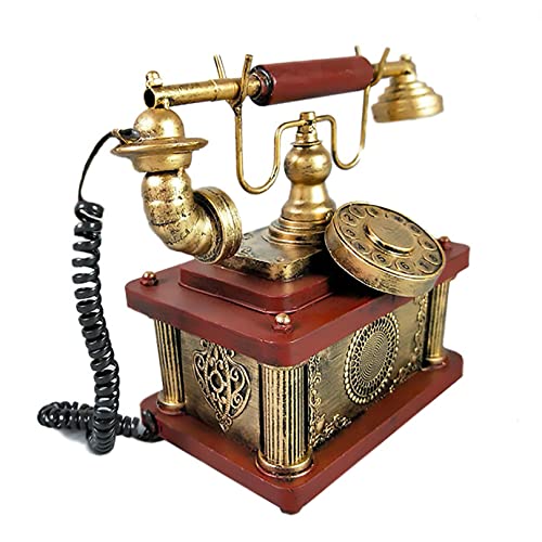 Schnurgebundene Telefone, Festnetztelefone, Retro-Festnetztelefone, altmodische Heimtelefone, Modell, Harz, Schreibtisch-Ornament, Figur für Zuhause, Schlafzimmer, Wohnzi von DOLPTBEZM