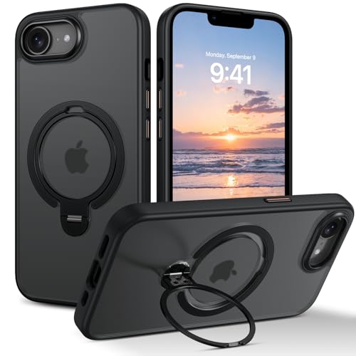 DOMAVER Hülle für iPhone 16e mit Stander, Handyhülle iPhone 16e 6.1'' Case, Transparente Matt Ultra Dünne Rundumschutz Magnetisch Schutzhülle,Schwarz DOMAVER Hülle für iPhone 16e mit Stander, Handyhülle iPhone 16e 6.1'' Case, Transparente Matt Ultra Dünne Rundumschutz Magnetisch Schutzhülle,Schwarz von DOMAVER