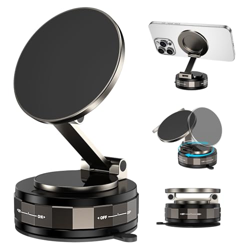 DOMAVER Kfz-Handyhalterung, 360° drehbar, verstellbar, Vakuum-Saugmagnet, Auto-Navigationshalterung für iPhone 16e, 15, 14, 13, Android, universell für Autofenster, Glas, Spiegel, glatte Oberfläche DOMAVER Kfz-Handyhalterung, 360° drehbar, verstellbar, Vakuum-Saugmagnet, Auto-Navigationshalterung für iPhone 16e, 15, 14, 13, Android, universell für Autofenster, Glas, Spiegel, glatte Oberfläche von DOMAVER