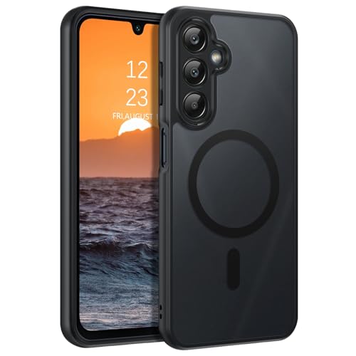 DOMAVER Magnetisch Hülle für Samsung Galaxy A16 5G, Handyhülle Samsung A16 5G Case kompatible mit Mag Safe, Matt Transparente Material, Ultra Dünne Rundumschutz Schutzhülle, Schwarz DOMAVER Magnetisch Hülle für Samsung Galaxy A16 5G, Handyhülle Samsung A16 5G Case kompatible mit Mag Safe, Matt Transparente Material, Ultra Dünne Rundumschutz Schutzhülle, Schwarz von DOMAVER
