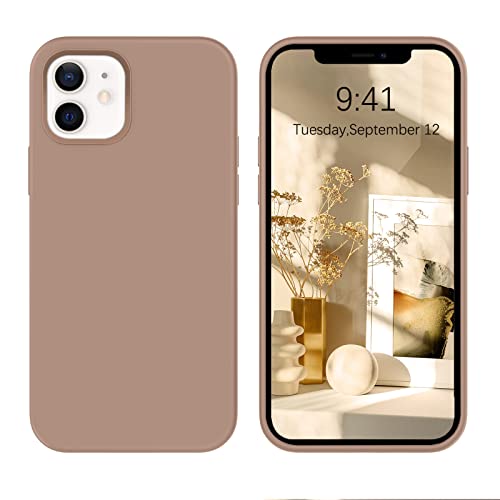 DOMAVER iPhone 12 Hülle Liquid Silikon, Handyhülle iPhone 12 Pro Case Ultra Dünne Kameraschutz und Bildschirmschutz Rundumschutz, Weichem Stoßfeste Kratzfest Hülle für iPhone 12/12 Pro 6.1", Braun DOMAVER iPhone 12 Hülle Liquid Silikon, Handyhülle iPhone 12 Pro Case Ultra Dünne Kameraschutz und Bildschirmschutz Rundumschutz, Weichem Stoßfeste Kratzfest Hülle für iPhone 12/12 Pro 6.1", Braun von DOMAVER