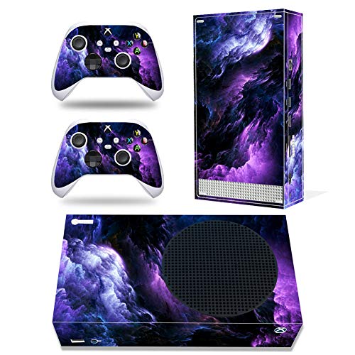 DOMILINA Xbox Series S Skin Aufkleber, Ganzkörper-Vinyl-Aufkleber für Microsoft Xbox Serie S Konsole & Controller – Lila Cloud von DOMILINA