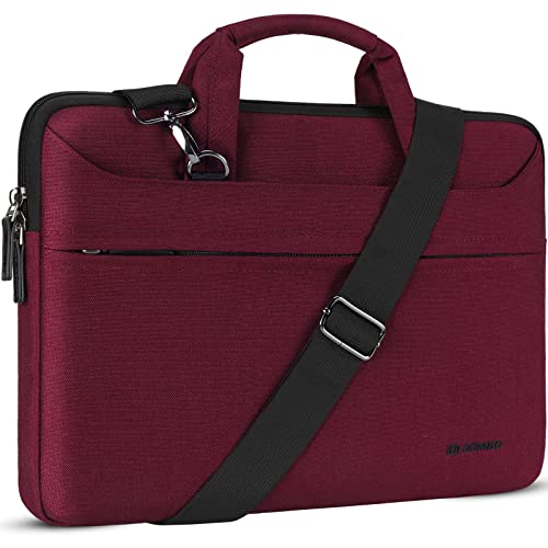 DOMISO 15-15,6 Zoll Wasserdicht Laptop Tasche Aktentasche Schultertasche Notebooktasche für 15.6" Lenovo IdeaPad S510/Lenovo ThinkPad E575/HP Pavilion 15 Envy 15/Dell XPS 15 Inspiron/Asus,Fuchsie von DOMISO