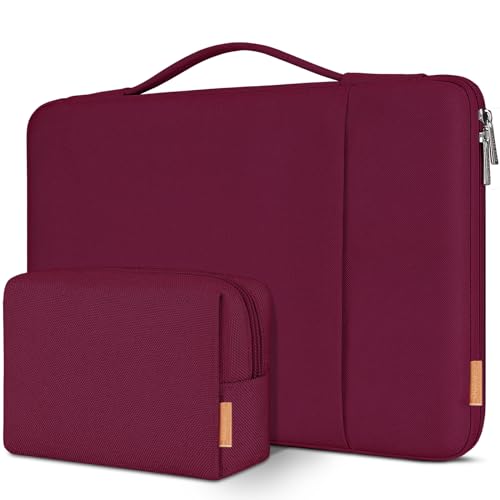 DOMISO 16 Zoll Laptop Tasche Hülle Notebook Case Schutzhülle Wasserdicht Laptophülle Stoßfest Laptop Sleeve für 16" Dell/HP Pavilion Envy/ThinkPad IdeaPad/ASUS Vivobook,Weinrot von DOMISO