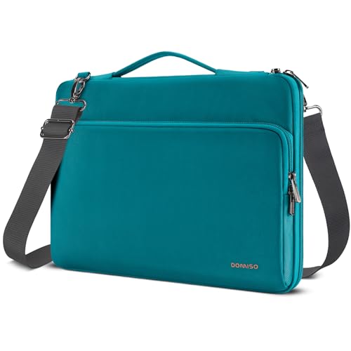 DOMISO 16 Zoll Laptop Tasche Hülle Wasserdicht Stoßfestes Notebook Sleeve Case Schultertasche Schutzhülle für 16" HP Pavilion Envy/Dell/ThinkPad IdeaPad/ASUS Vivobook,Türkis von DOMISO