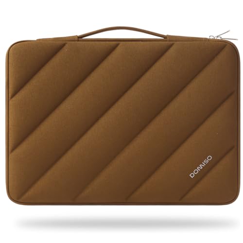 DOMISO 17,3 Zoll Laptop Hülle Tasche Laptoptasche Schutzhülle mit Einziehbarer Griff Wasserdicht Stoßfestes Laptophülle Sleeve Case für MacBook, HP, Dell, Asus Notebook, Karamellfarbe von DOMISO