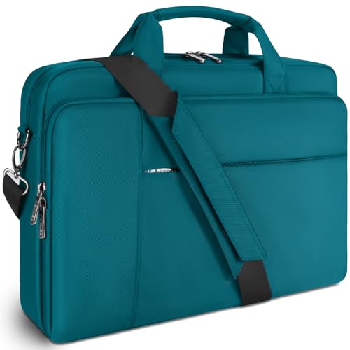 DOMISO 17 Zoll Laptop Tasche Aktentasche Schultertasche Business Wasserdicht Notebooktasche für 17-17.3" Notebook/Dell Inspiron/Lenovo IdeaPad/HP Envy/MSI GS73VR Stealth Pro/ASUS ROG,Teal von DOMISO