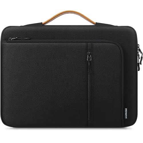 DOMISO Laptop Tasche 15,6 Zoll Schutzhülle Macbook Pro 15,6 Zoll Laptop-Tasche 15 Zoll mit Griff für MacBook Pro M3 / Max 2024 Kompatibel mit 15 Zoll Notebook HP Dell,Schwarz von DOMISO