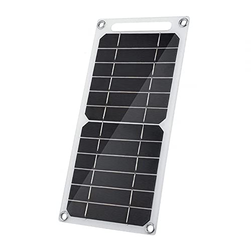 Solarpanel, 6W 5V USB Solar Ladegerät, Wasserdicht Hochleistungs-Monokristallines Solarladegerät für Handy im Freien Kampierendes Kletterndes Wandern von DONGKER