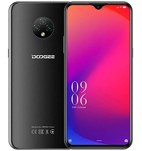 4G Smartphone ohne Vertrag, DOOGEE X95 PRO (4GB+32GB), Helio A20 Dual SIM Android 10 Handy, 6,52-Zoll-Wassertropfen Vollbild, 4350mAh-Akku, 13MP Dreifache Kamera, GPS-WiFi, Gesichtserkennung Schwarz von DOOGEE