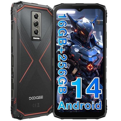 DOOGEE Blade10 Pro Outdoor Handy Ohne Vertrag Android 14 Octa Core 256GB ROM 10.7mm Ultra Dünne Outdoor Smartphone 6.56″ IPS, 3 Kartensteckplätzen Dual 4G SIM + 2TB TF, 50MP Kamera, 5150mAh, NFC, GPS von DOOGEE