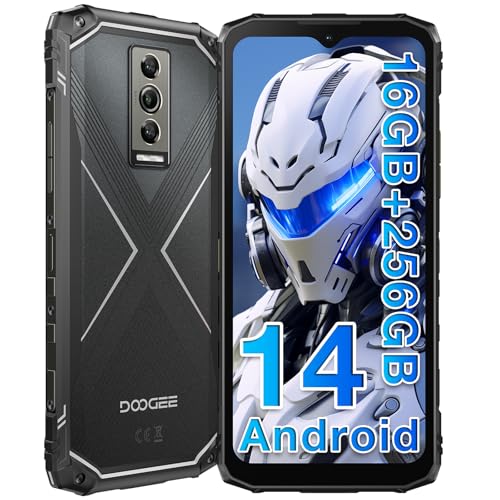 DOOGEE Blade10 Pro Outdoor Handy Ohne Vertrag Android 14 Octa Core 256GB ROM 10.7mm Ultra Dünne Outdoor Smartphone 6.56″ IPS, 3 Kartensteckplätzen Dual 4G SIM + 2TB TF, 50MP Kamera, 5150mAh, NFC, GPS von DOOGEE