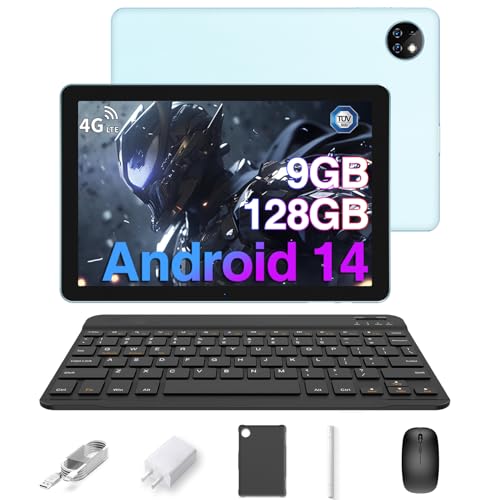 DOOGEE T10W Tablet 10 Zoll, Android 14 Tablet mit Tastatur, 9 GB RAM+128 GB ROM/1 TB Erweiterung, HD Touchscreen, Tablet PC 8000 mAh | Widevine L1 | WiFi | GPS | BT 5.0 | LTE | OTG, Tablet mit Stift von DOOGEE