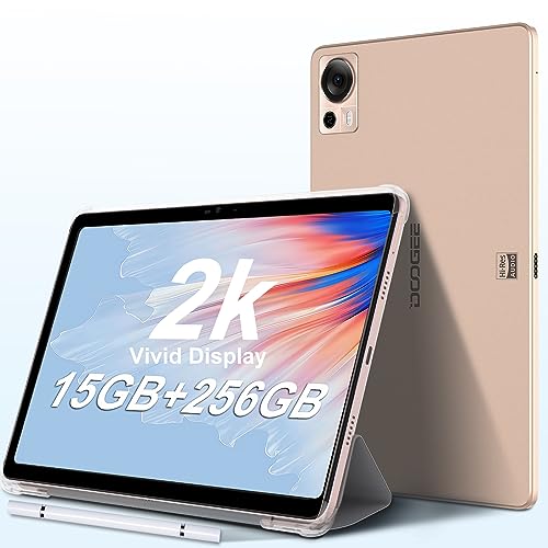 DOOGEE T20 Tablet, 10.4 Zoll 2K Tablet PC, 15GB RAM 256GB ROM (1TB Erweiterbar) Android 12 Tablet 8300mAh Dual SIM 4G LTE/5G WiFi Tablet, Widevine L1, 16MP+8MP Kamera, Quad-Box-Lautsprecher, OTG/GPS von DOOGEE