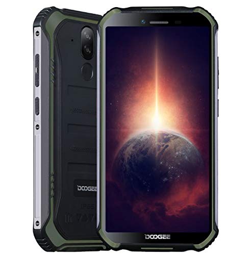 Outdoor Smartphone DOOGEE S40 PRO【4GB RAM 64GB ROM】, Android 10 IP68 Robustes Handy Ohne Vertrag, Helio A25 Octa Core, 5,45’’ Gorilla-Glasbildschirm, 13MP Dreifachkamera, NFC-Fingerabdruck Grün von DOOGEE