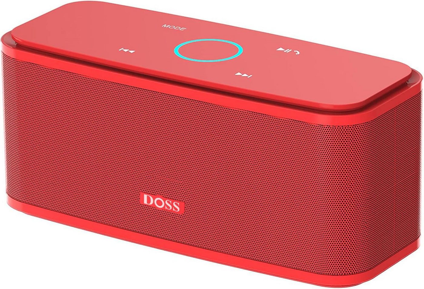 DOSS SoundBox Musikbox 20h Akku Touch Control Bluetooth-Lautsprecher (mit Bluetooth 5.0, Dualen Bass-Treibern, 20H Spielzeit,Touch Control) von DOSS