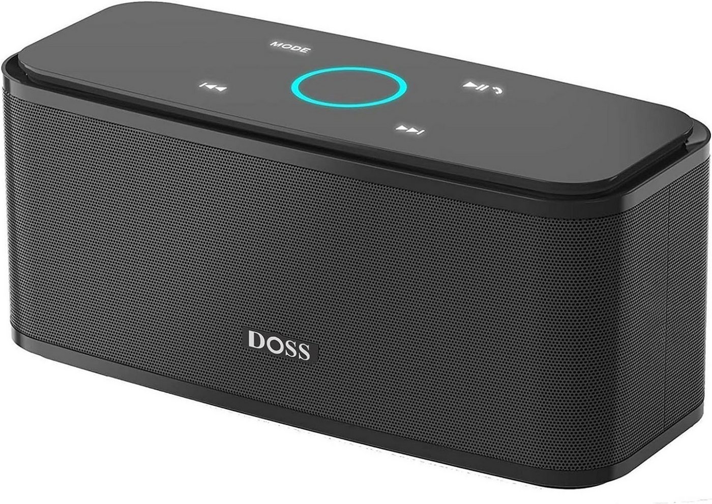 DOSS mit IPX5 Wasserdicht für Handy, zuhause, Garten, Reise Bluetooth-Lautsprecher (mit Bluetooth 5.0, Dualen Bass-Treibern, 20H Spielzeit,Touch Control) von DOSS