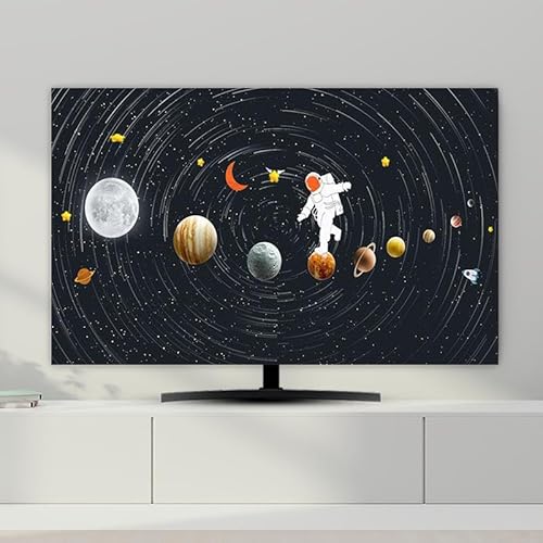 DOTBUY-SHOP TV-Staubschutz, 32-80 Zoll TV-Abdeckung Staubschutzhülle, Hülle Bezug für Fernsehen Schutzhülle mit Drucke, Hängend/Desktop Fernseher Schutzhülle (Universum,37-39 inch) von DOTBUY-SHOP