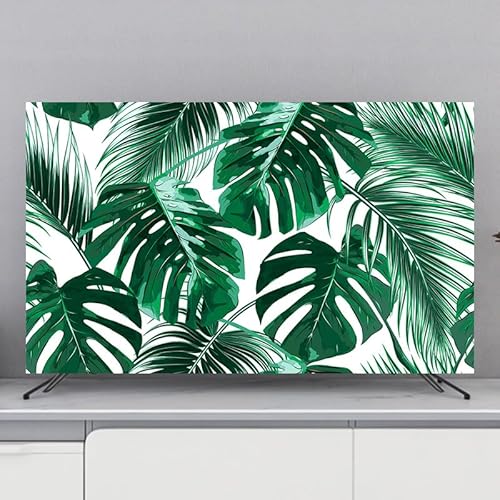 DOTBUY-SHOP TV-Staubschutz, 3D Leaf TV-Abdeckung Staubschutzhülle, Hülle Bezug für Fernsehen Schutzhülle 32-80 Zoll, Universal Fernseher Schutzhülle (Monstera deliciosa,32 inch) von DOTBUY-SHOP