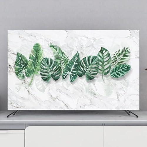 DOTBUY-SHOP TV-Staubschutz, 3D Leaf TV-Abdeckung Staubschutzhülle, Hülle Bezug für Fernsehen Schutzhülle 32-80 Zoll, Universal Fernseher Schutzhülle (Nordic Leaf,65 inch) von DOTBUY-SHOP