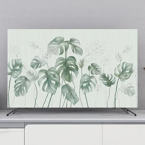 DOTBUY-SHOP TV-Staubschutz, 3D Leaf TV-Abdeckung Staubschutzhülle, Hülle Bezug für Fernsehen Schutzhülle 32-80 Zoll, Universal Fernseher Schutzhülle (Nordische Pflanzen,55 inch) von DOTBUY-SHOP