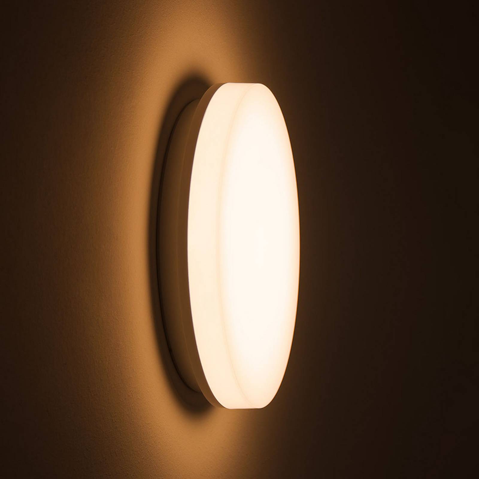 DOTLUX LED-Deckenlampe SURFACE, Ø 30 cm, weiß, PC, CCT, IP54 DOTLUX LED-Deckenlampe SURFACE, Ø 30 cm, weiß, PC, CCT, IP54 von DOTLUX