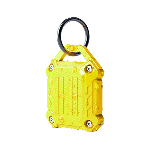 Dovick - Wasserdichte Airtag-Schlüsselanhänger-Halterung, Schraube volle Abdeckung, kompatibel mit Apple Air Tag Tracker Schlüsselring (gelb, 1 Packung) von DOVICK