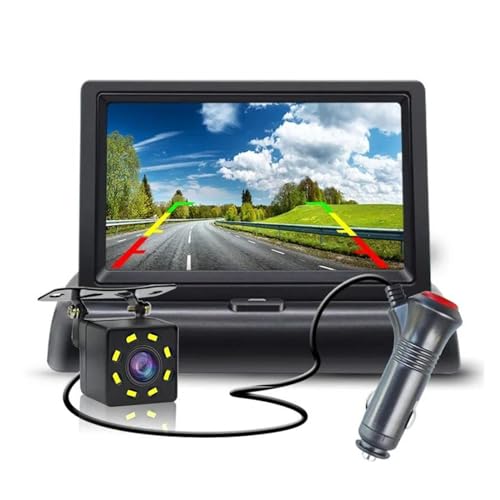 Auto Einparkkamera 4.3 "5" Auto Rückfahrkamera LCD-Monitor Für Fahrzeug Van Nachtsicht Reverse Video Parkkamera Rückansichtskamera(5 in add camera) von DQBLJW