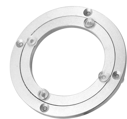 DQZRTUECA Manuell drehbarer, verstellbarer Esstisch, robuste Lazy Susan-Plattenspieler-Hardware, Kugellager, 300–600 mm, 360°-Drehung, große TV-Display-Plattenspieler-Basis(5 inches (125mm)) von DQZRTUECA