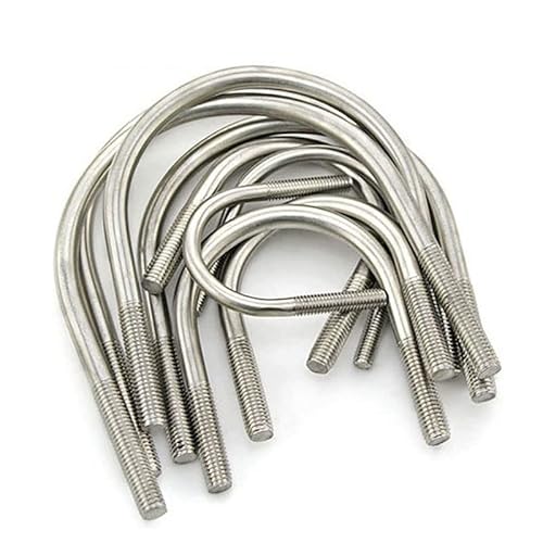 Leitspindel mit Messingmutter M6 6 mm Edelstahl A2 U-Bügel, 14 mm – 114 mm Rundbogen U-Bolzen U-Klemmschrauben(M6 X 114mm 5pcs) von DQZRTUECA