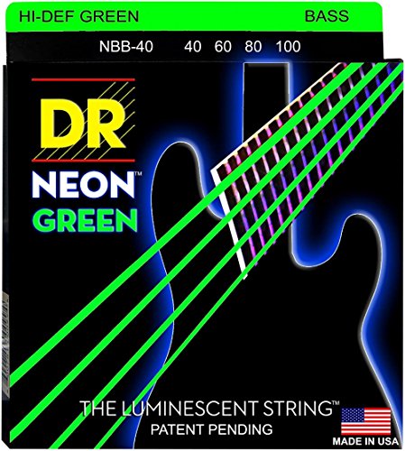 DR Strings NGB-40 Gitarrensaiten für Bassgitarre, HI-DEF Neon von DR Strings